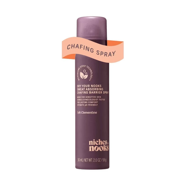 Dry Your Nooks Sweat Absorbing Chafing Barrier Spray - Soft Clementine
