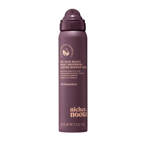 Dry Your Nooks Sweat Absorbing Chafing Barrier Spray - Soft Clementine