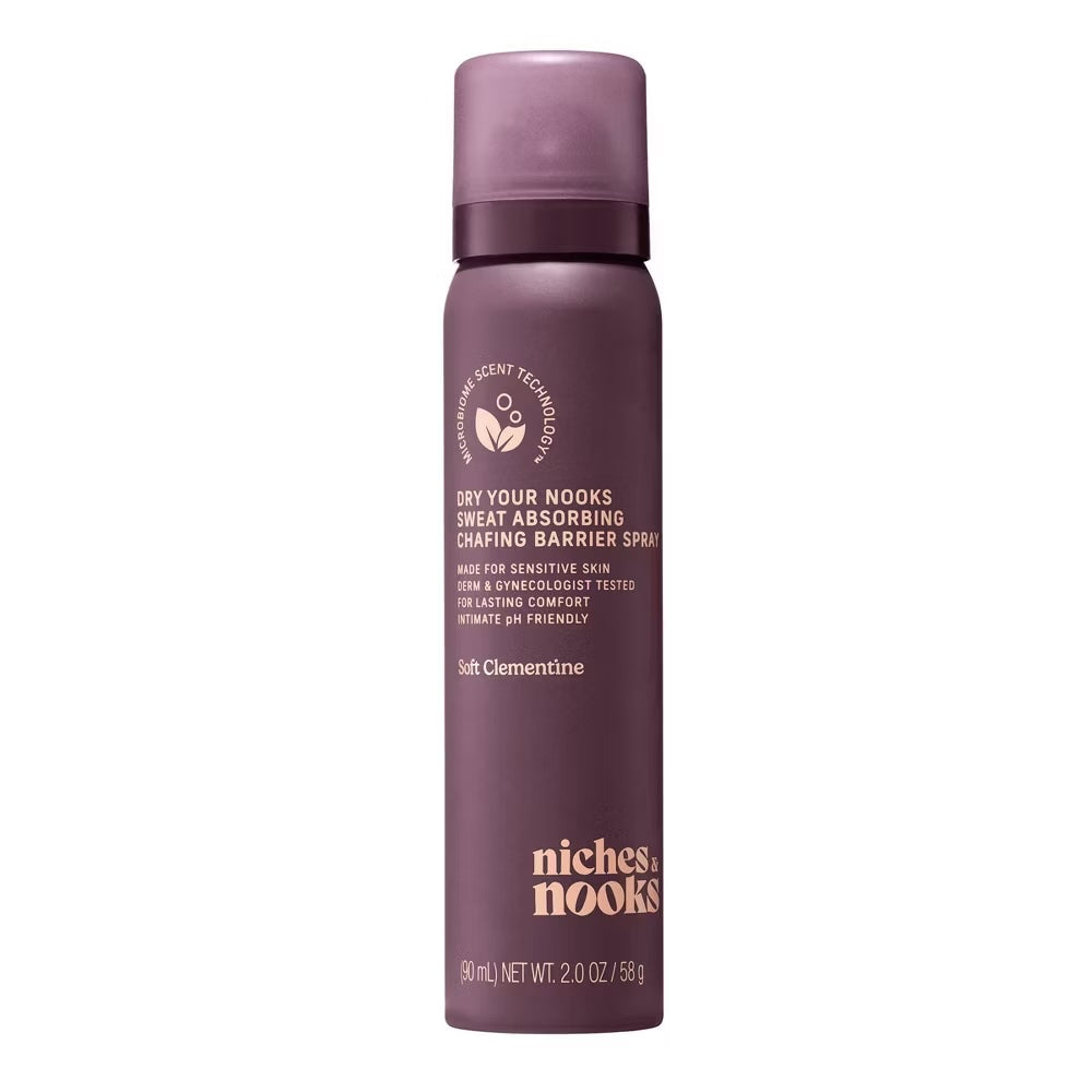 Dry Your Nooks Sweat Absorbing Chafing Barrier Spray - Soft Clementine