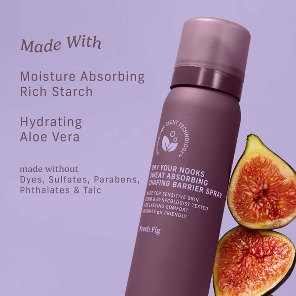 Dry Your Nooks Sweat Absorbing Chafing Barrier Spray - Fresh Fig