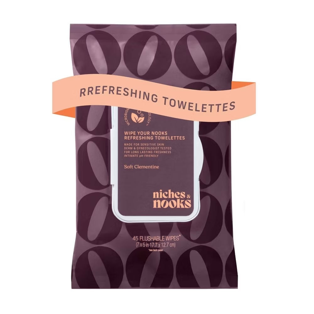 Wipe Your Nooks Refreshing Towelettes - Soft Clementine