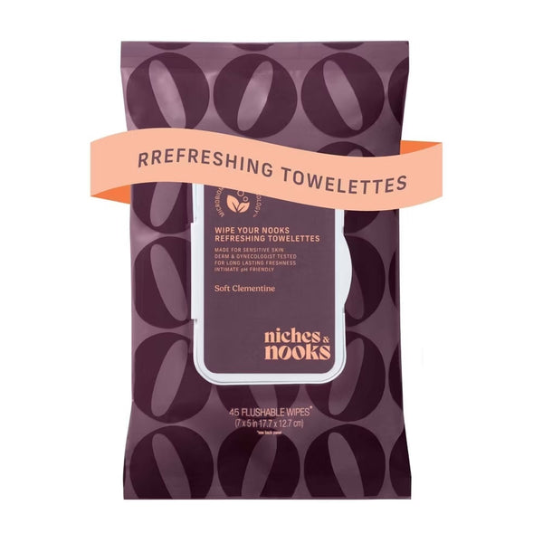 Wipe Your Nooks Refreshing Towelettes - Soft Clementine