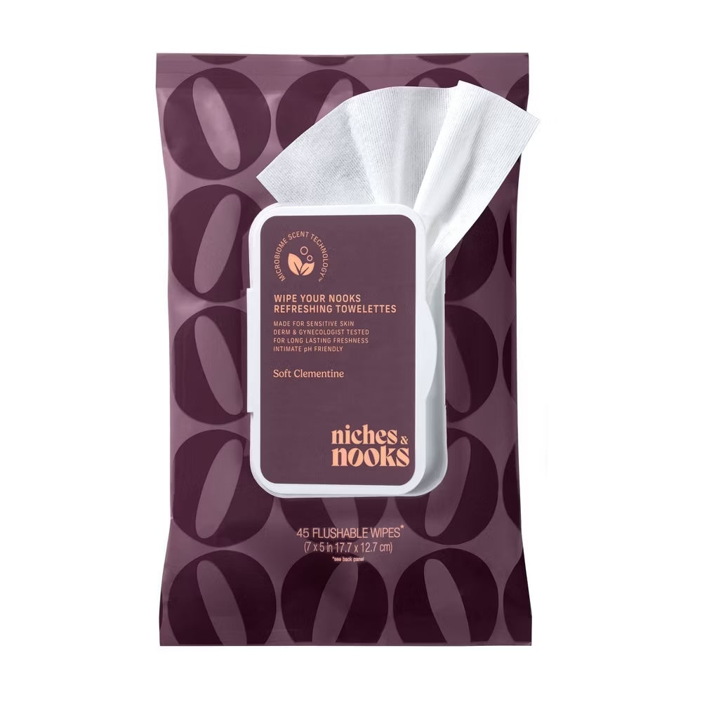 Wipe Your Nooks Refreshing Towelettes - Soft Clementine