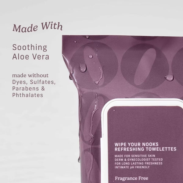 Wipe Your Nooks Refreshing Towelettes - Fragrance Free